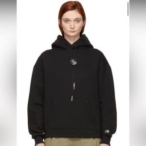 Alexander Wang Black Bolo Tie Classic Hoodie